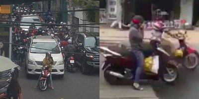 Tắc đường không quan trọng, quan trọng là nghe điện thoại: Đây chính là "chị ninja" khiến CĐM bó tay