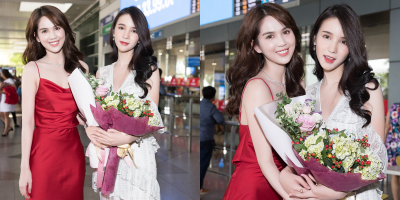 Ngọc Trinh quyến rũ ra sân bay đón "thần tiên tỉ tỉ" của Thái Lan sang Việt Nam