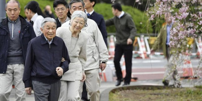 Khoảnh khắc vua và hoàng hậu Nhật nắm tay tản bộ như cặp vợ chồng son khiến bao người "tan chảy"