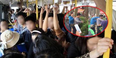 Thêm một "yêu râu xanh" sàm sỡ phụ nữ trên xe buýt bị bắt tại trận, đánh cho "không trượt phát nào"