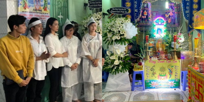 Long Nhật đeo khăn tang, thầt thần trong đám tang ca sĩ Vương Bảo Tuấn