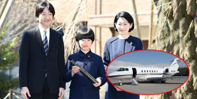 Cha con thái tử Nhật Bản dùng hai máy bay riêng để bảo toàn dòng dõi