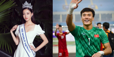Hoa hậu Lương Thuỳ Linh ghi tên mình vào hội fangirl của cầu thủ Quang Hải, Bùi Tiến Dũng