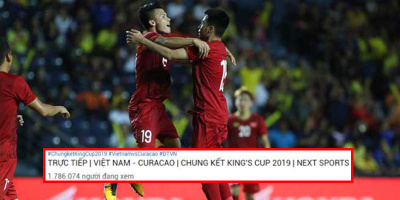 Trận đấu Việt Nam và Curacao số lượng người xem vào top 10 thế giới, phá kỷ lục Youtube Đông Nam Á