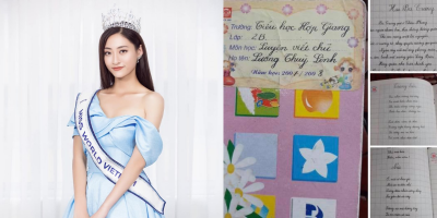 Hoa hậu Lương Thùy Linh không chỉ xinh đẹp, học giỏi mà còn xứng danh "vở sạch chữ đẹp"