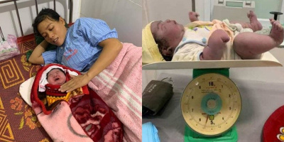Sinh đúng ngày 20/10, em bé 5,5 kg nhận được lời chúc từ CĐM