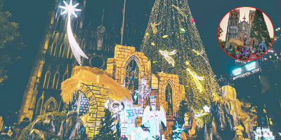 Nhà thờ Lớn được trang hoàng lộng lẫy chuẩn bị đón Noel