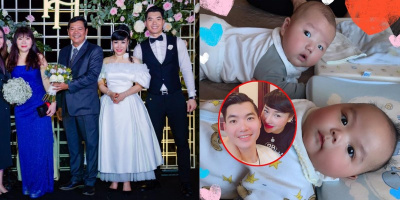 Kỉ niệm 1 năm đám cưới, Trương Nam Thành khoe 2 con trai sinh đôi