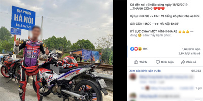 Nam phượt thủ bị chỉ trích vì xuyên Việt trong vòng 20 giờ