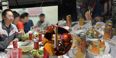 Bàn nhậu ngày cuối năm chỉ nước ngọt thay bia rượu thì sợ gì bị phạt
