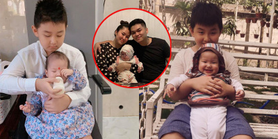Vừa chăm em, con trai Lê Phương còn mong muốn mẹ sinh thêm em bé