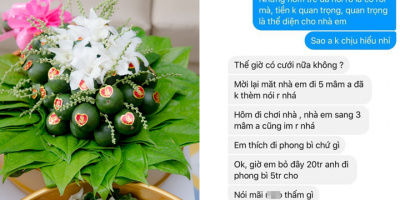 Không bỏ lễ xin dâu chàng trai còn mạnh miệng đòi bạn gái đưa tiền