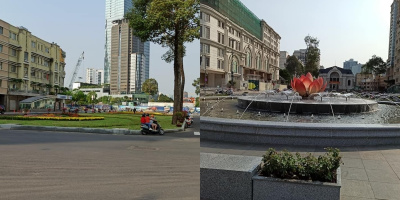 Đã dỡ bỏ "lô cốt" bên ngoài công viên Lam Sơn, không gian cực tươi mới