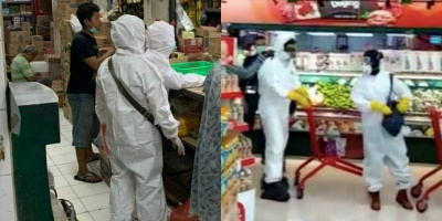 CĐM lên tiếng chỉ trích hai người mặc đồ bảo hộ đi siêu thị mua sắm