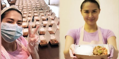 Mỹ nhân đẹp nhất Philippines nấu 200 suất cơm hỗ trợ bác sĩ chống dịch