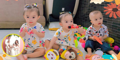 Sinh ba đủ cả nếp tẻ, mẹ trẻ "đầu bù tóc rối" vì trông con mùa dịch
