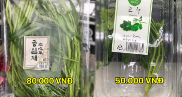Ngã ngửa khi bó rau muống được bán với giá 80.000 đồng tại Hàn Quốc