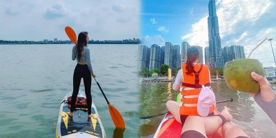 Trào lưu chèo SUP "chill" trên hồ của giới trẻ Việt Nam
