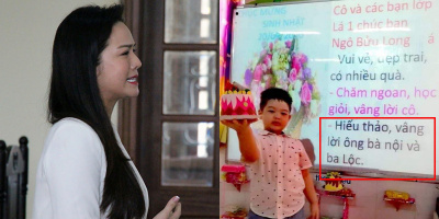 Nhật Kim Anh tức giận khi cô giáo chúc mừng con trai mà quên cả mẹ