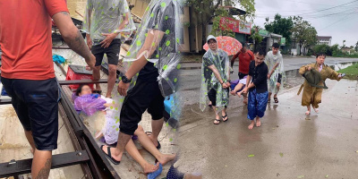 Huế: Thai phụ chuyển dạ trong mưa bão, sinh con ngay trên đò