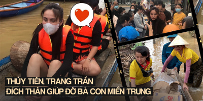Thủy Tiên, Trang Trần đích thân giúp đỡ bà con miền Trung