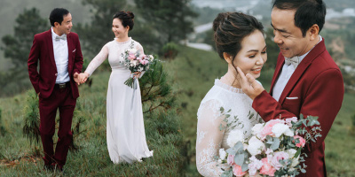 Con gái dẫn bố mẹ đi chụp bộ ảnh cưới "tình bể bình" ở Đà Lạt