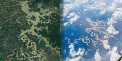 Thích thú dòng sông ở Việt Nam như chú rồng khổng lồ trên Google Maps