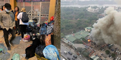 Hà Nội: Cháy lớn ở chợ Xanh Linh Đàm, tiểu thương hoảng loạn tháo chạy