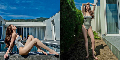 Hồ Ngọc Hà thả dáng quyến rũ với bikini sau 2 tháng sinh song thai