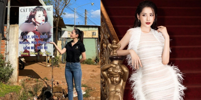 Chi Pu "lầy lội" tạo dáng bên biển hiệu sử dụng hình ảnh cô trái phép
