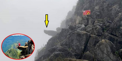 Du khách trèo lên mỏm đá "tử thần" chụp ảnh bị ngã xuống khe đá