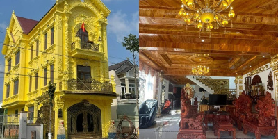 Ngôi nhà 3 tầng ở Sa Đéc được "dát vàng" khiến CĐM muốn "xỉu ngang"