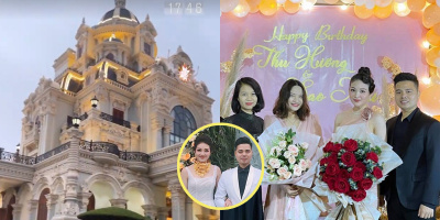 Cô dâu 200 cây vàng ở Nam Định tổ chức tiệc sinh nhật trong lâu đài