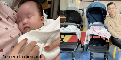 Khắc Việt lần đầu khoe ảnh cận mặt con gái song sinh 3 tháng tuổi
