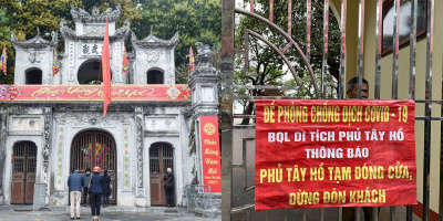 Nhiều di tích Hà Nội đóng cửa vì dịch, du khách phải vãn cảnh ở ngoài
