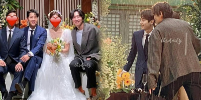 Song Joong Ki và Lee Kwang Soo rủ nhau diện đồ bảnh bao đi dự đám cưới