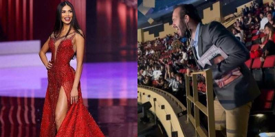 Giây phút cực tình của đôi tình nhân tại Miss Universe