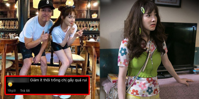 Trường Giang lại đăng ảnh vợ khẳng khiu còn đi PR thuốc giảm cân