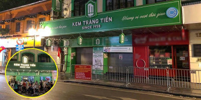 Cửa hàng kem lâu năm nổi tiếng ở Hà Nội vi phạm quy định chống dịch