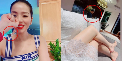 Lệ Quyên liên tục để Lâm Bảo Châu lọt vào khung ảnh khi selfie tại nhà