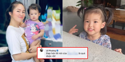 Lê Phương đáp trả nhẹ nhàng khi con gái bị người lạ chê bai