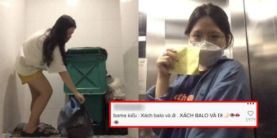 Lỡ tay vứt nhầm phiếu đi chợ, cô gái phải bới thùng rác tìm giữa đêm