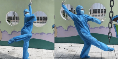 Múa cổ trang xuất thần trong bộ đồ bảo hộ, cô gái nhận "bão tim"
