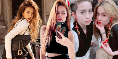 Hoàng Thuỳ Linh nhuộm tóc sáng màu, chụp cùng Gil Lê vẫn là đẹp nhất