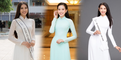 Cận cảnh nhan sắc dàn hậu Việt sắp dự thi quốc tế trong tà áo dài