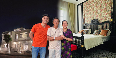 Quốc Trường tặng biệt thự cho ba mẹ đón Tết, sắm nội thất cực xịn