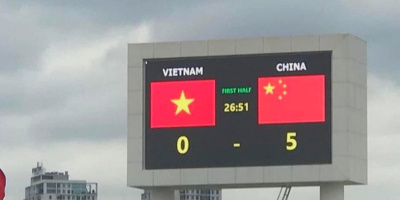 Thực hư việc sân Mỹ Đình thử bảng điện tử cho tuyển Việt Nam thua 0-5?