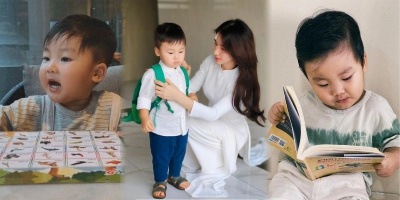 Con trai Hòa Minzy học hành chăm chỉ: Đi ăn cũng không quên nhiệm vụ