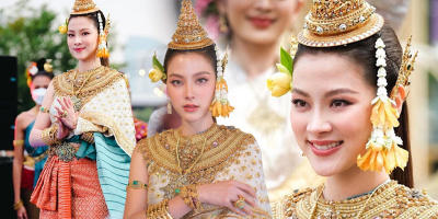 Fan "nở mũi" vì Baifern Pimchanok đẹp tựa thiên thần ở lễ hội Songkran