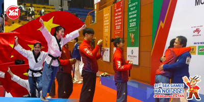 Giành 4 HCV SEA Games 31, đội tuyển Taekwondo có hành động đẹp